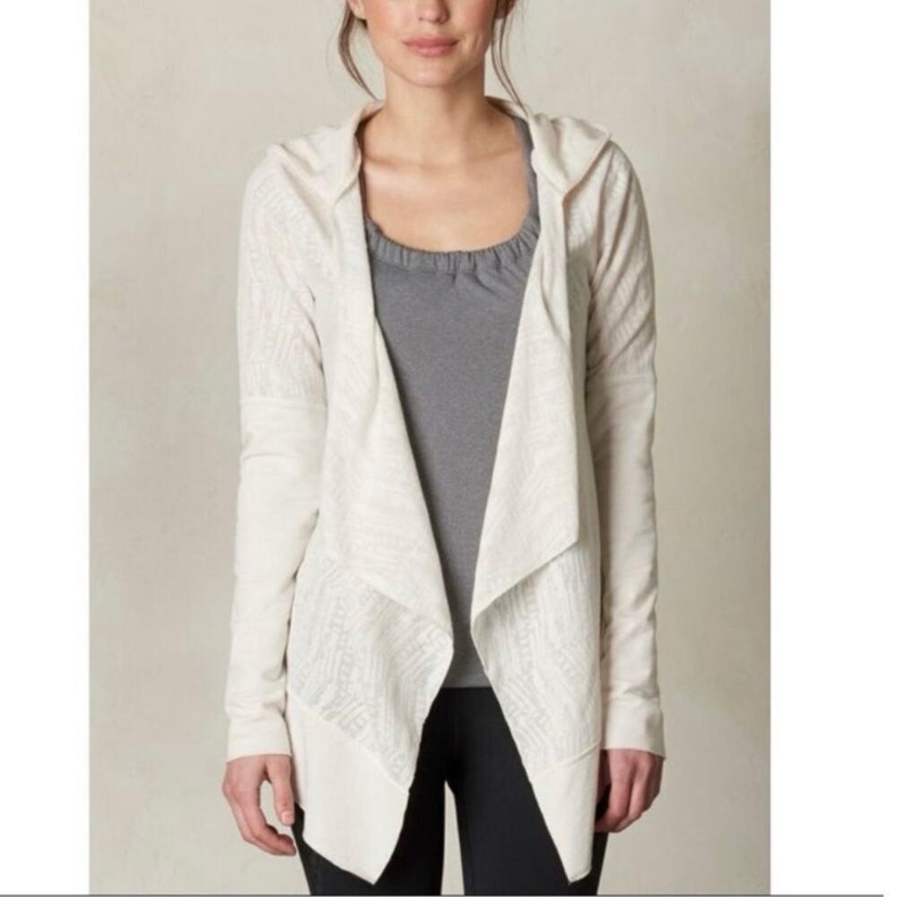 PRANA Grateful Drape Open Hooded Cardigan Size Large